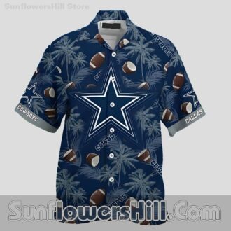 Dallas Cowboys 1960 Blue Star Casual Shirt for NFL Beach Vacations