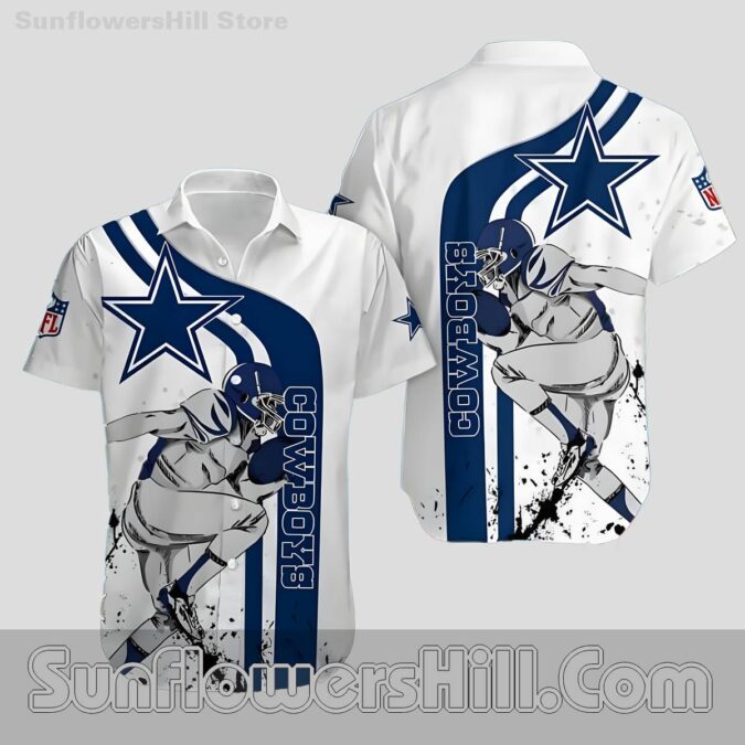 Dallas Cowboys Action Player Aloha Shirt for Game Day Fans
