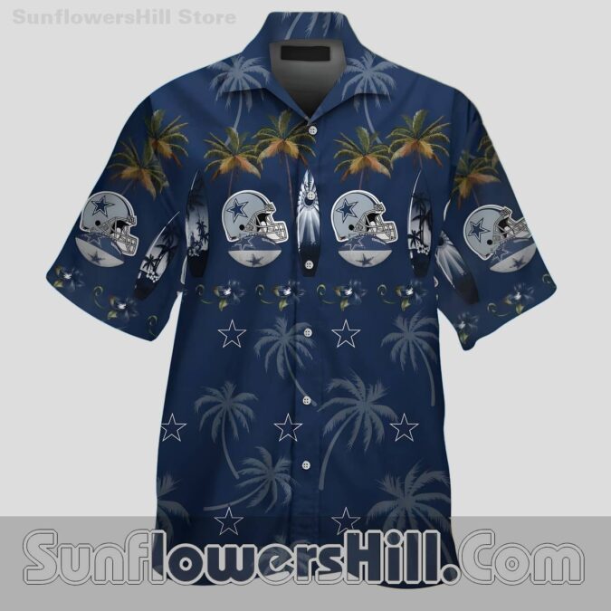 Dallas Cowboys Classic Helmet Graphic Hawaiian Shirt for Loyal Football Fans, Miami Beach Getaways