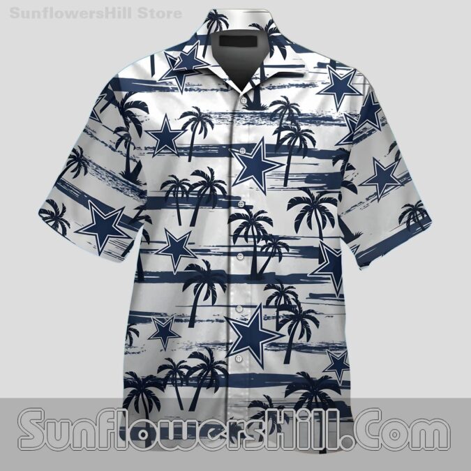 Dallas Cowboys Dad Edition Palm Tree Short Sleeve Shirt - Best Father's Day Gift for Beach Getaways
