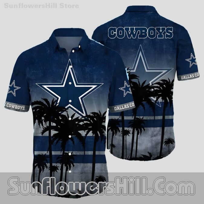 Dallas Cowboys Dark Palm Casual Shirt for Game Day BBQs