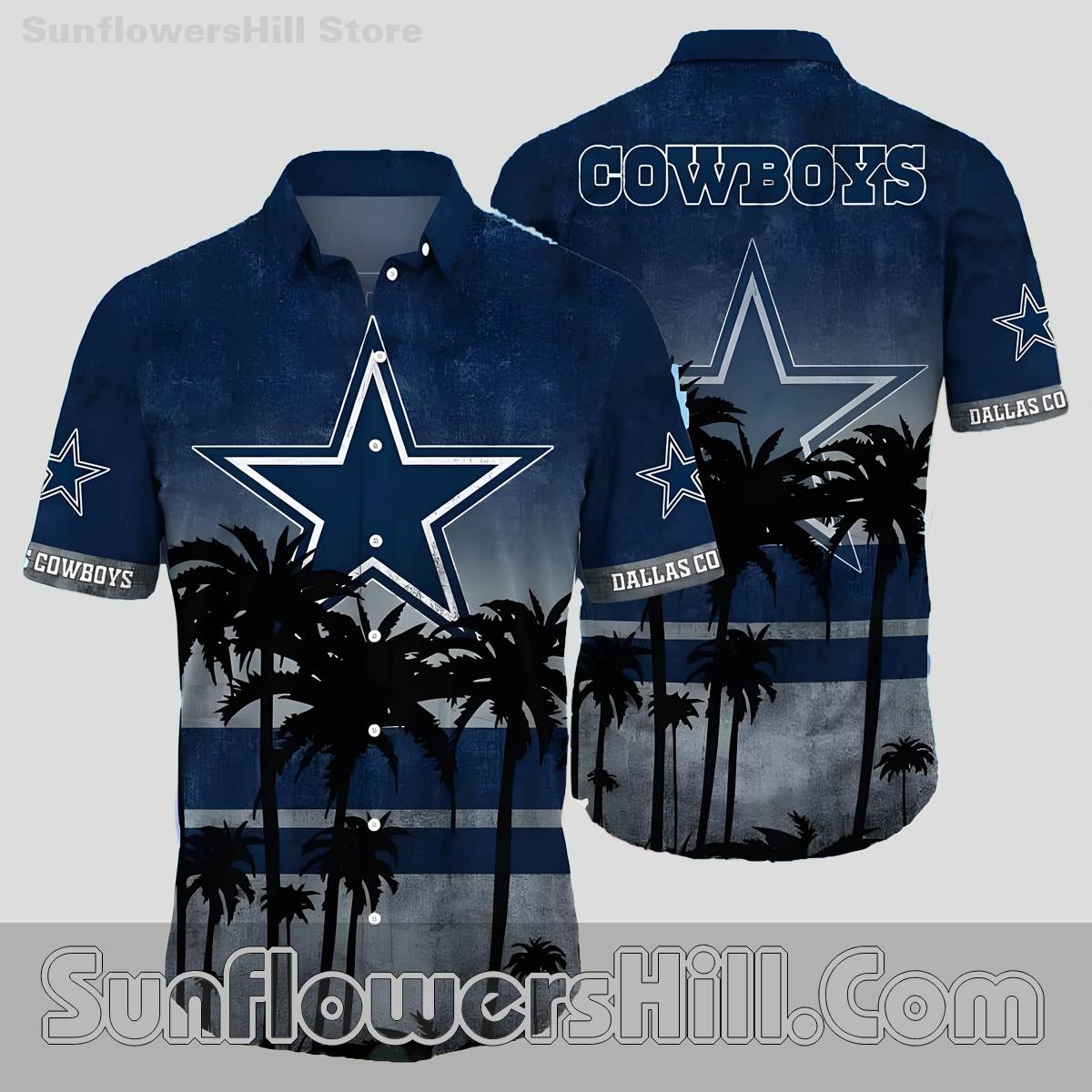 Dallas Cowboys Dark Palm Casual Shirt for Game Day BBQs