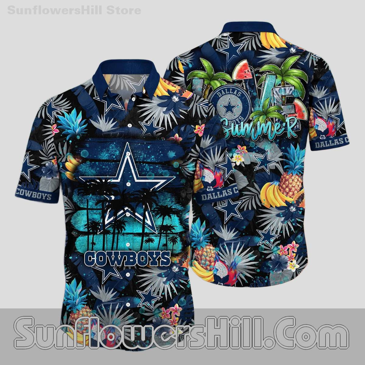 Dallas Cowboys Fruit Splash Casual Shirt for Vacation or Everyday Wear