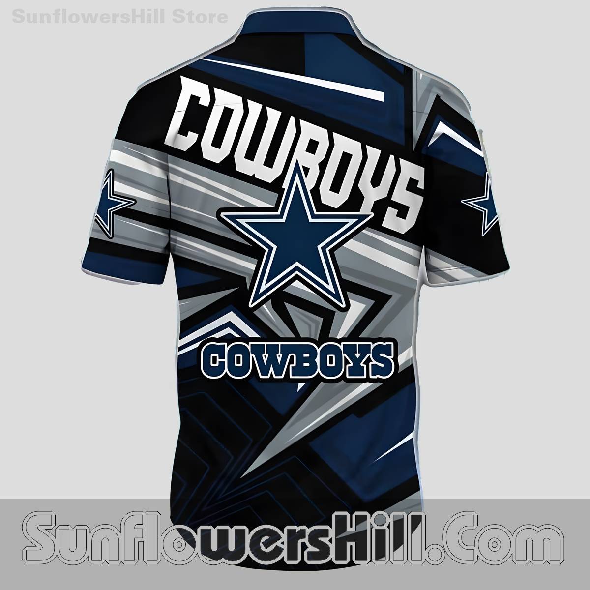 Dallas Cowboys Geometric Star Button Up Shirt for Game Day Fans