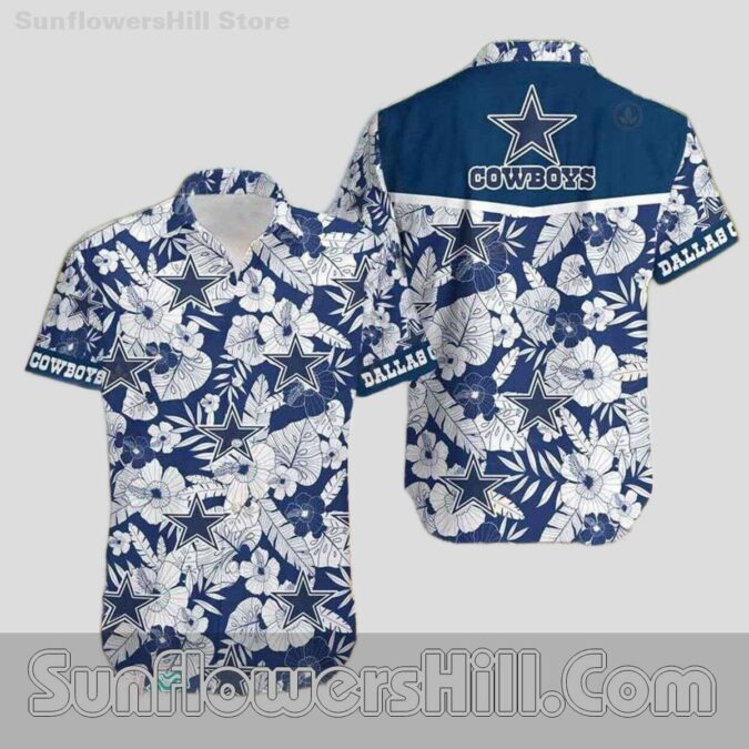 Dallas Cowboys Hibiscus Button Up Shirt for Game Day Fans