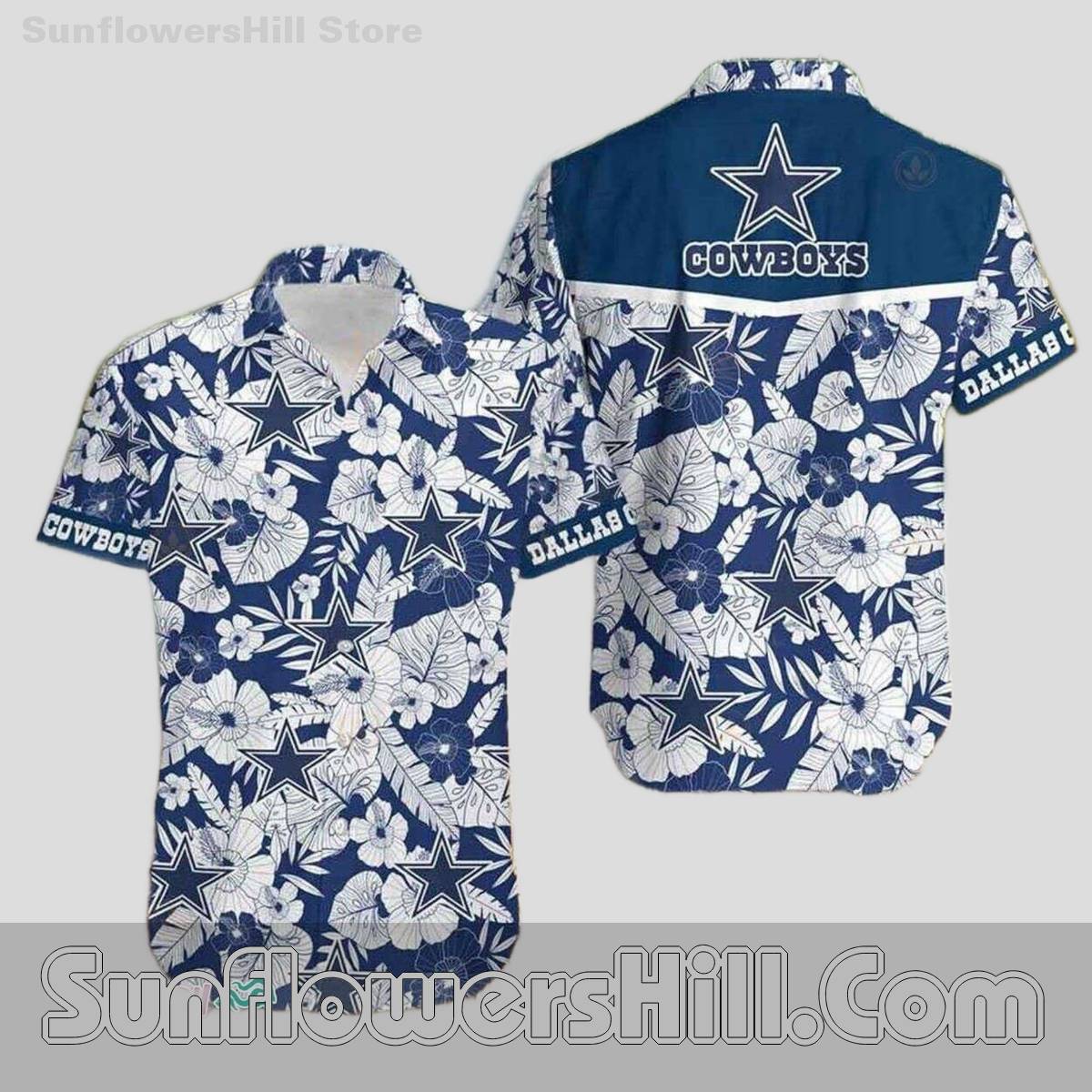 Dallas Cowboys Hibiscus Button Up Shirt for Game Day Fans