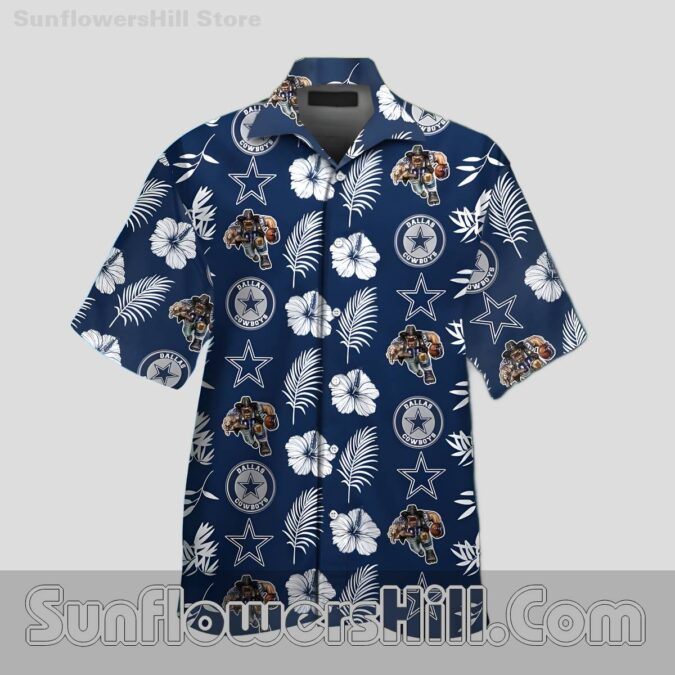 Dallas Cowboys Hibiscus Floral Casual Shirt for Summer Fun