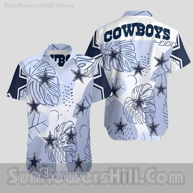 Dallas Cowboys Monstera Leaf Hawaiian Shirt for Beach Weekend Fans