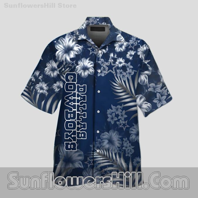 Dallas Cowboys Navy Blue Hawaiian Shirt for Summer Vacations