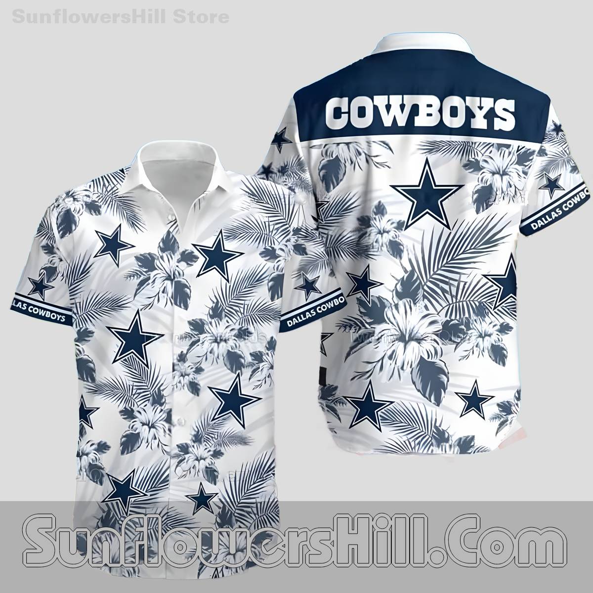 Dallas Cowboys Navy Star Casual Shirt for Beach Tailgate Vibes