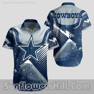 Dallas Cowboys Sport Blue Matrix Hawaiian Shirt for Bold Game Day Fans