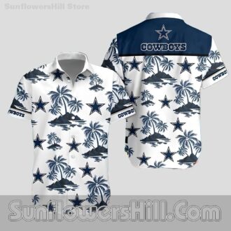 Dallas Cowboys Star and Island Short Sleeve Shirt for Dad’s Chill Day