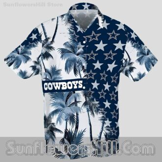 Dallas Cowboys Star and Palm Leaf Hawaiian Shirt for Game Day