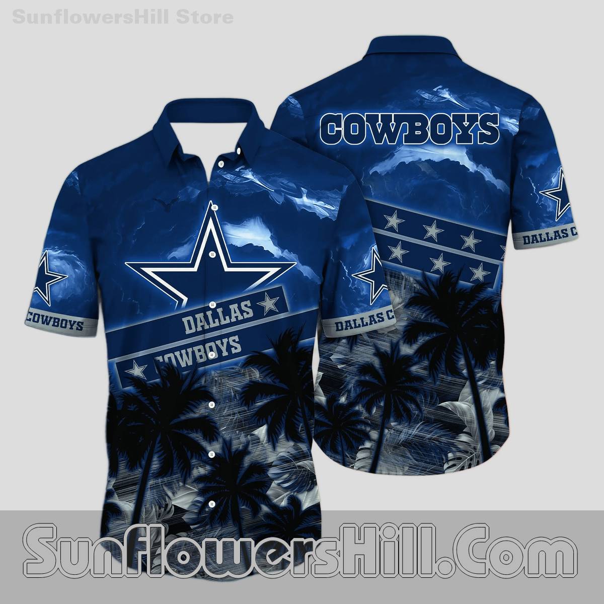 Dallas Cowboys Sunset Vibes Short Sleeve Shirt for Vacation Mode