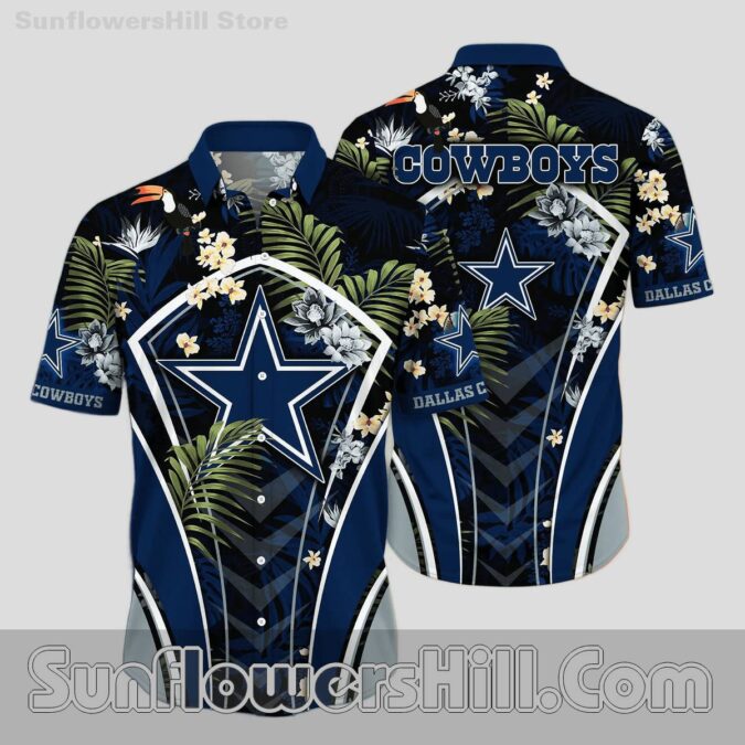Dallas Cowboys Toucan Print Hawaiian Shirt for Vacation Vibes