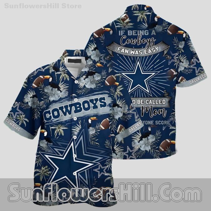 Dallas Cowboys Toucan Tropical Hawaiian Shirt for Mom Fans