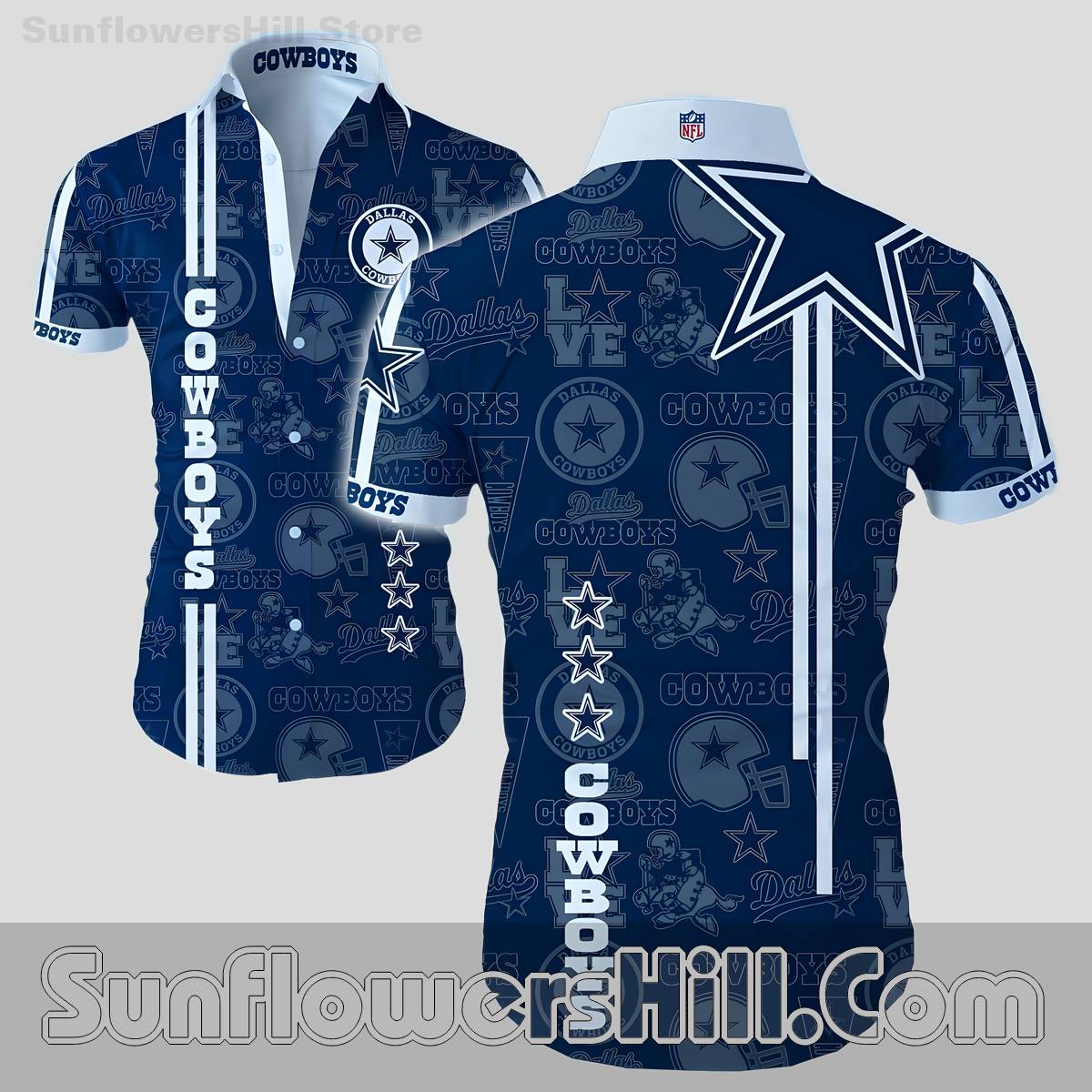 Dallas Cowboys Vibrant Hawaiian Shirt for Beach Fun and Tailgate Parties
