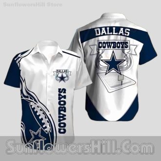 Dallas Cowboys White Navy Casual Shirt for Football Tailgate Fans