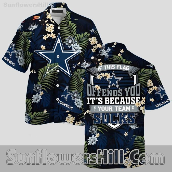 Limited Edition Dallas Cowboys Star Logo Floral Shirt for Tailgate Parties