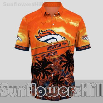 Denver Broncos Bright Sunset Casual Hawaiian Shirt for Summer Parties