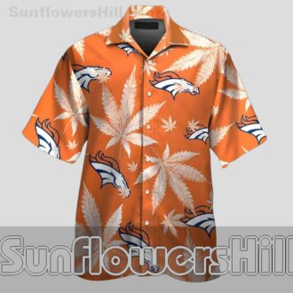 Denver Broncos Graphic Leaf Short Sleeve Shirt for Dads and Football Lovers