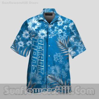 Detroit Lions Island Floral Button Down Shirt for NFL Football Lovers